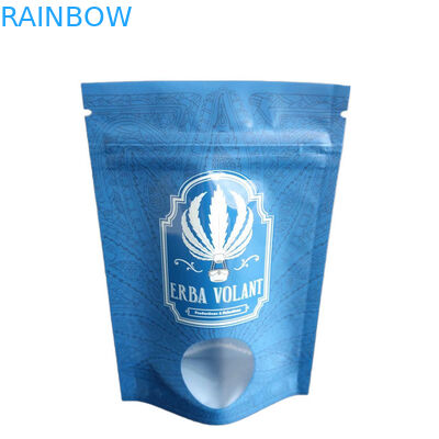 Sacs anti-odeur avec fenêtre UV brillante 3.5g CBD avec fermeture à glissière