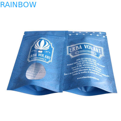 Sacs anti-odeur avec fenêtre UV brillante 3.5g CBD avec fermeture à glissière