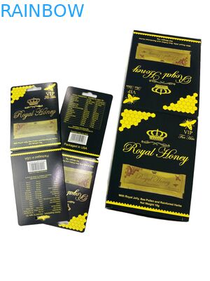 Vente en gros d'emballages en sachets de miel royal en carton de papier Emballages de miel de luxe avec estampage à chaud