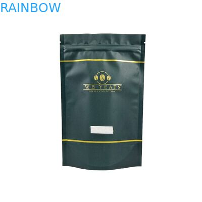 Logo Imprimé Sacs à fermeture à glissière réutilisables personnalisés Stand Up Food Grade Grain de café en aluminium en papier plastique