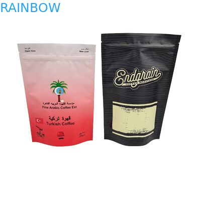 Logo personnalisé Sac à café debout de haute qualité avec vanne facile à déchirer Fermeture à glissière Sac en aluminium