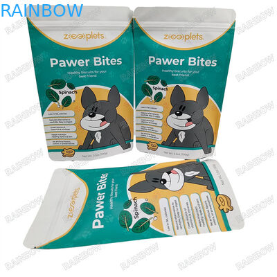 Des échantillons gratuits sont fournis Impression personnalisée 250g Sacoche de nourriture pour animaux de compagnie pour chiens Snack