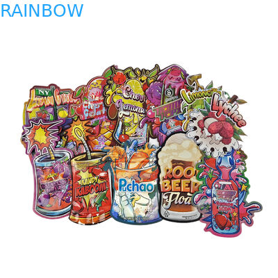 Sacs à fermeture à glissière à l'épreuve des enfants sur mesure Sacs holographiques pour collations et produits de base Sacs en plastique