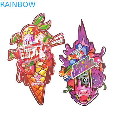 Sacs à fermeture à glissière à l'épreuve des enfants sur mesure Sacs holographiques pour collations et produits de base Sacs en plastique