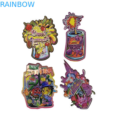 Conception personnalisée imprimée en fermeture à glissière en forme spéciale d'emballage en plastique irrégulier 3,5 g sac Mylar