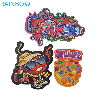 Conception personnalisée imprimée en fermeture à glissière en forme spéciale d'emballage en plastique irrégulier 3,5 g sac Mylar