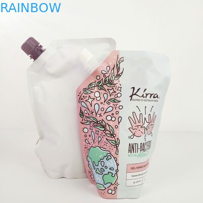 Emballage industriel d'aliments avec des sachets en feuille d'argent pour sac de gommage du corps debout