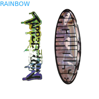 Sacs Mylar à découpe holographique sur mesure 3,5 g Sacs Mylar à découpe holographique de forme irrégulière Sacs d'emballage en plastique en fermeture à glissière anti-odeur