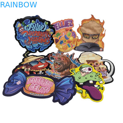 Coupe sur mesure métallique de haute qualité irrégulière scellée petites formes spéciales en plastique fermeture éclair Mylar sacs d'emballage alimentaire