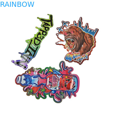 Coupe sur mesure métallique de haute qualité irrégulière scellée petites formes spéciales en plastique fermeture éclair Mylar sacs d'emballage alimentaire