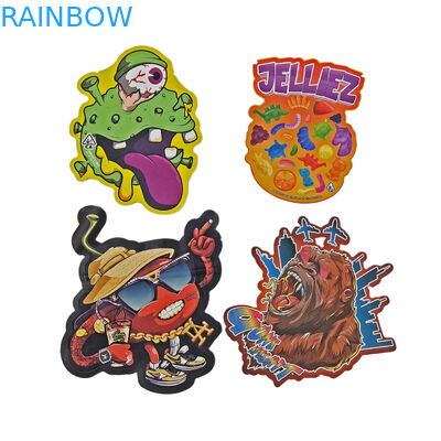 Sacs d'emballage de forme irrégulière Holographe Foil Sacs à découpe sous pression Sacs à découpe sous pression en plastique Mylar 3,5 g