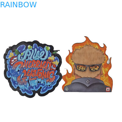 Sacs d'impression numérique personnalisés Emballage Holographe Foil à découpe spéciale en forme de fermeture à glissière en plastique Mylar 3,5 g Sacs à découpe