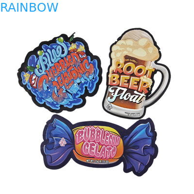 Tissu d'emballage alimentaire en plastique à fermeture à glissière Mylar