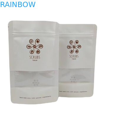 Ventilateur transparent sac à fermeture à glissière en plastique pouce debout feuille laminée d'impression numérique