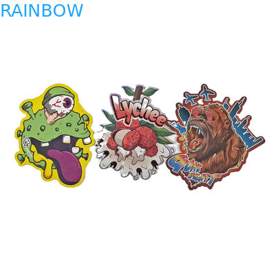 Taille imprimée numérique sur mesure Taille irrégulière 3.5g Sac en forme spéciale de nourriture en plastique Ziplock Emballage Mylar sacs