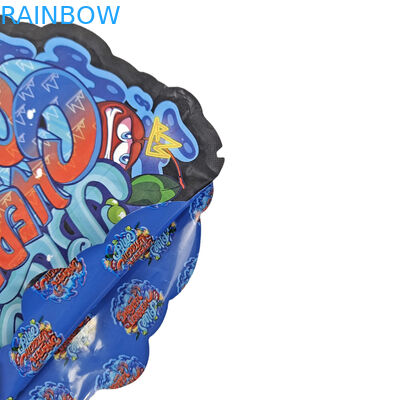 3.5g 7g 14g Sac d'emballage en plastique de forme spéciale Hologramme anti-odeur en plastique à découpe personnalisée