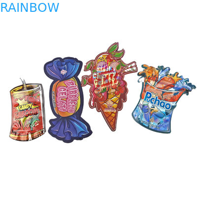 Vente en gros de sacs à fermeture à glissière à découpe personnalisée 3,5 g Pour l'emballage alimentaire Forme inodore Package comestible