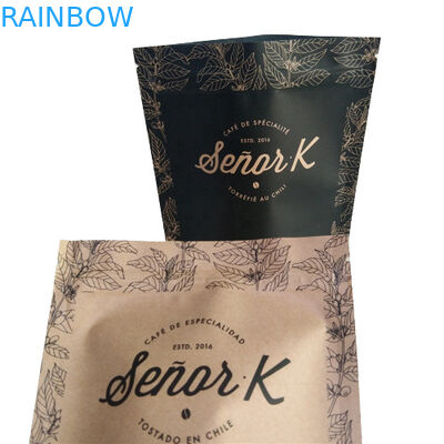 Sac à fond plat Film d'emballage alimentaire Blanc clair Impression supérieure Remplissage avec vanne à air