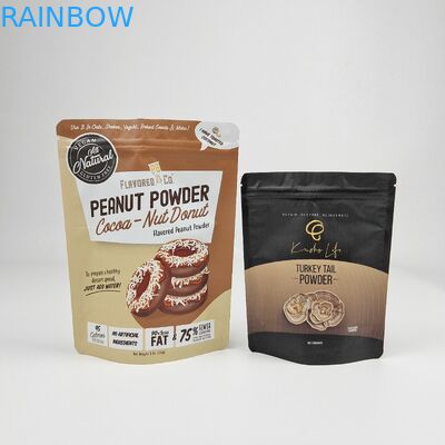 Paquet vert mat Poche debout/Paquetage en papier d'aluminium Sac à fermeture à glissière/Paquet de poudre Mylar Sacs alimentaires de stockage