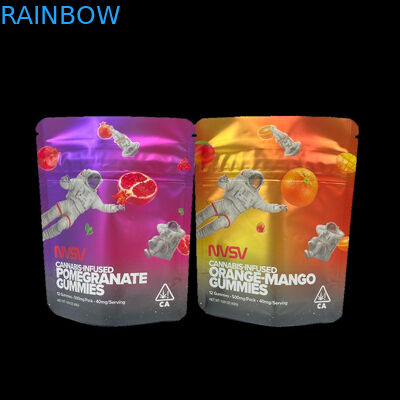 3.5 Grammes Sacs en plastique Emballage Étiquette personnalisée Imprimé CBD Cookies