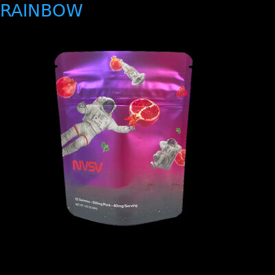 3.5 Grammes Sacs en plastique Emballage Étiquette personnalisée Imprimé CBD Cookies