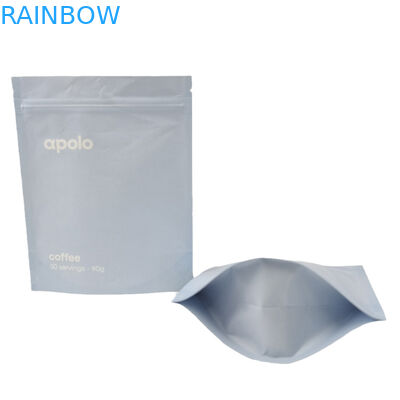 Sacs à fermeture à glissière imprimés sur mesure Sacs Mylar recouvertables pour poudre de grains de café
