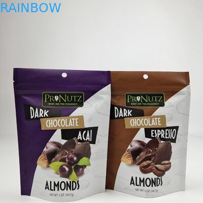 Logo personnalisé Impression numérique Sac plat à fermeture à glissière en plastique avec sacs en papier d'aluminium pour sacs de bonbons