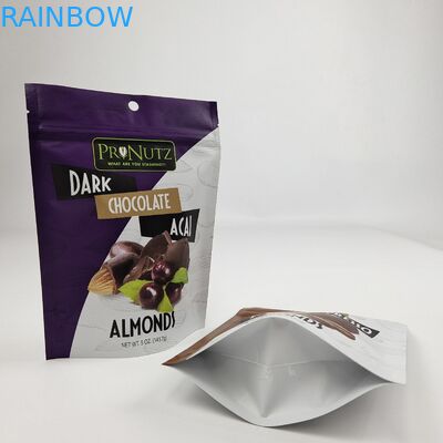 Logo personnalisé Impression numérique Sac plat à fermeture à glissière en plastique avec sacs en papier d'aluminium pour sacs de bonbons