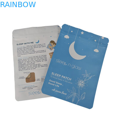 Logo personnalisé en plastique trois côtés scellé petit sac pour patch de sommeil Mylar sac re-verrouillable pour patch de mamelon