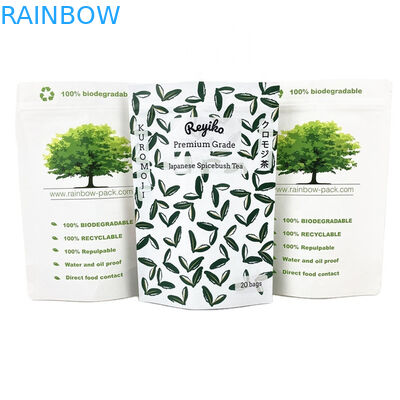 Sacs en papier kraft biodégradables respectueux de l'environnement, sacs à fermeture à glissière, sacs d'emballage alimentaire, sacs en papier avec fenêtre