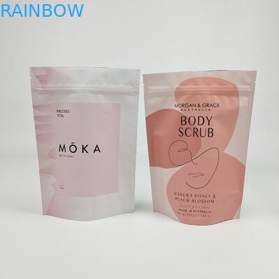 Sacs d'emballage imprimés en plastique en aluminium, fermeture à glissière personnalisée, sacs pour le sel de bain