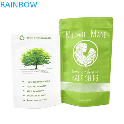 Logo écologique personnalisé 100g 250g Papier Kraft Thé Noix de café Sac en poudre Sacoche de papier Kraft recyclable