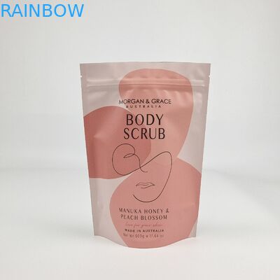 Saumons de bain imprimés sur mesure OEM sur mesure Emballage Fermeture à glissière Saumons de bain Body Scrub Sac d'emballage