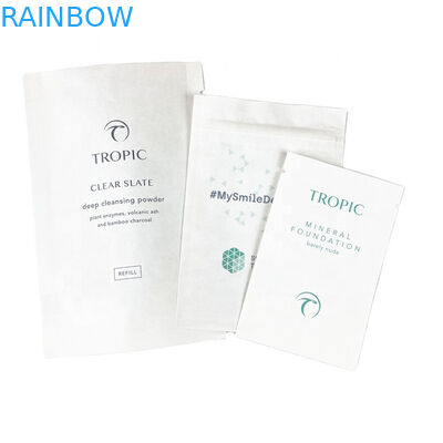 Logo personnalisé Papier kraft blanc écologique Mangue en poudre Noix pour animaux de compagnie Biodégradable Fermeture éclaboussure papier inodore Emballage