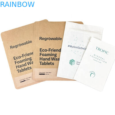 Sacs en papier kraft blanc biodégradable personnalisés pour les noix de mangue en poudre Pet Food Sac d'emballage en papier inodore