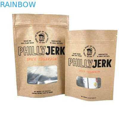 Sacs en papier kraft de qualité alimentaire pour mangue poudre comestibles Noix de biscuit Aliments pour animaux de compagnie Thé écologique Sacs en papier résistant à l'odorat