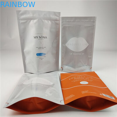 Fabrique en gros Matériau d'emballage alimentaire Emballage Matte Foil d'aluminium Stand Up Pouch Ziplock Doypack Sac