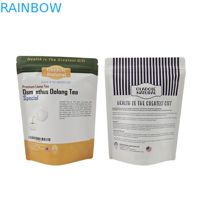 Faible MOQ Sac de papier Kraft à fermeture fermée à la fermeture à glissière personnalisé Biodégradable Sac Mylar à fermeture fermée à la fermeture pour animaux de compagnie