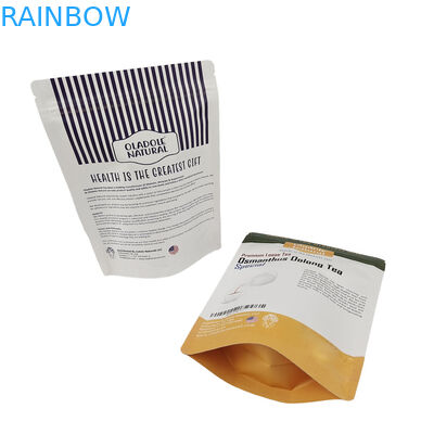 Faible MOQ Sac de papier Kraft à fermeture fermée à la fermeture à glissière personnalisé Biodégradable Sac Mylar à fermeture fermée à la fermeture pour animaux de compagnie