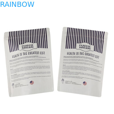 Faible MOQ Sac de papier Kraft à fermeture fermée à la fermeture à glissière personnalisé Biodégradable Sac Mylar à fermeture fermée à la fermeture pour animaux de compagnie