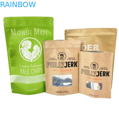Sacs en papier kraft personnalisés pour gâteaux, gâteaux, noix, produits alimentaires, poudre, nourriture pour animaux de compagnie, emballage biodégradable, résistant à l'odorat