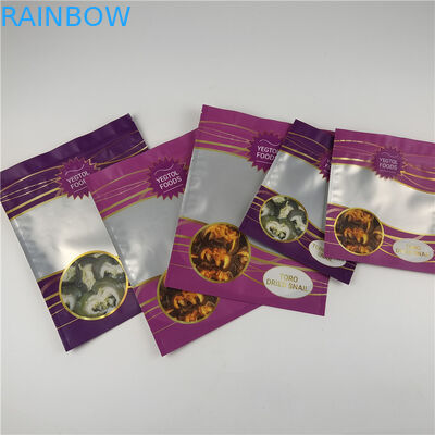 Personnaliser votre propre logo Impression numérique Fermeture à glissière Comestibles Stand Up Sacs d'emballage avec fenêtre