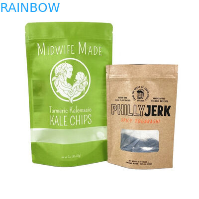 Logo écologique personnalisé 100g 250g Papier Kraft Thé Noix de café Sac en poudre Sacoche de papier Kraft recyclable