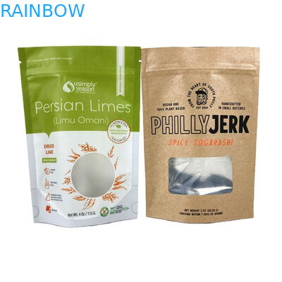 Sacs en papier kraft de qualité alimentaire pour mangue poudre comestibles Noix de biscuit Aliments pour animaux de compagnie Thé écologique Sacs en papier résistant à l'odorat