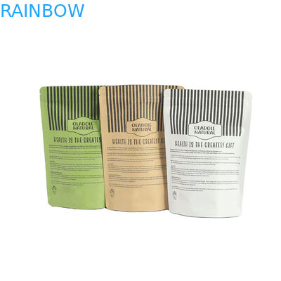 Sacs en papier kraft de qualité alimentaire pour mangue poudre comestibles Noix de biscuit Aliments pour animaux de compagnie Thé écologique Sacs en papier résistant à l'odorat