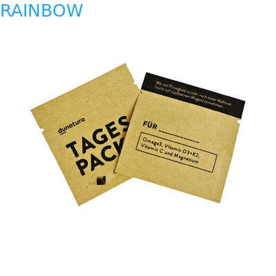 Sacs d'échantillons de café et de thé imprimés sur mesure 8x8 cm Sac de papier kraft recyclable Sac de papier kraft sur mesure