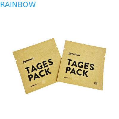 Sacs d'échantillons de café et de thé imprimés sur mesure 8x8 cm Sac de papier kraft recyclable Sac de papier kraft sur mesure