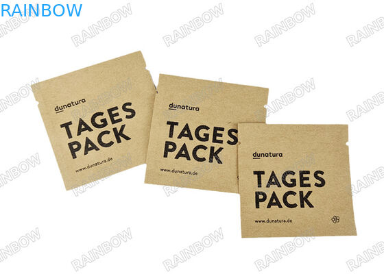 Sac de thé vide biodégradable sur mesure trois côtés scellé thermique Sac d'emballage de thé et de café Sac d'emballage de comprimés en papier kraft