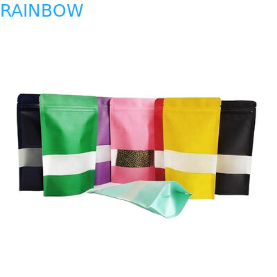 Prix de gros Sac de papier kraft blanc pour mangue Noix en poudre Aliments pour animaux de compagnie Fermeture à glissière biodégradable Emballage en papier inodore B