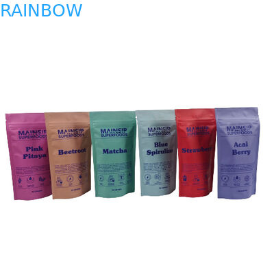 Sacs Mylar imprimés numériquement à l'odeur du café poudre emballage debout sac fermeture à glissière avec feuille d'aluminium